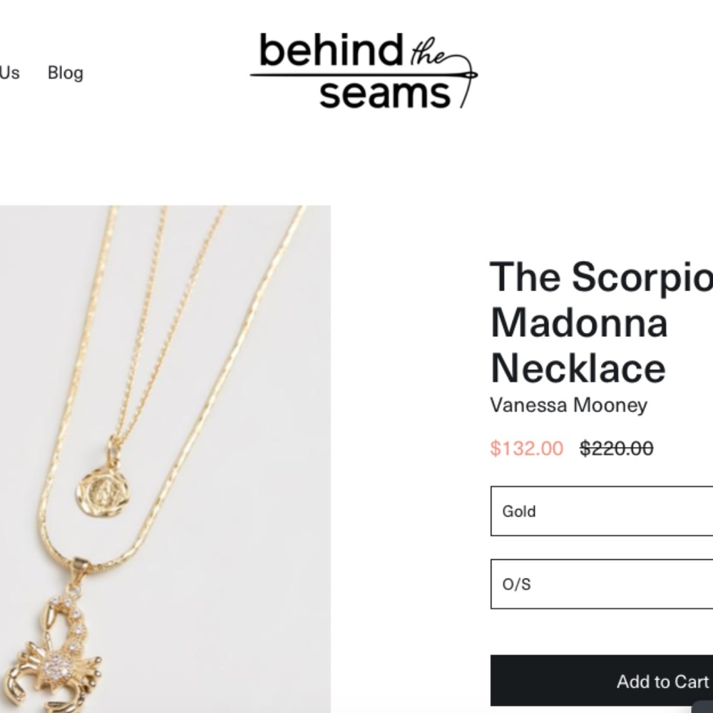 New Vanessa Mooney The Scorpion & Madonna Necklace - Picture 6 of 6
